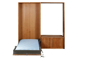 Hans J Wegner Upright Bed With Bookcase And Cabinet
