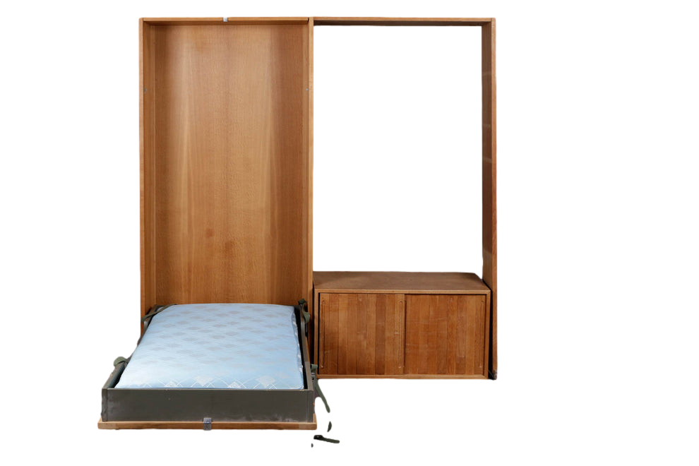 Hans J Wegner Upright Bed With Bookcase And Cabinet