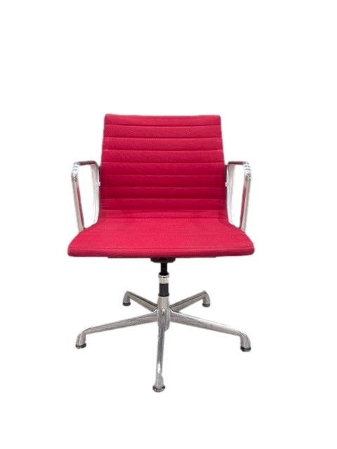 Eames EA335 Aluminium Group Management Chair in Red
