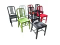 Set of Eight 111 Navy Chairs
