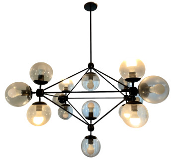 Modo Chandelier, 4-sided, 15 globes