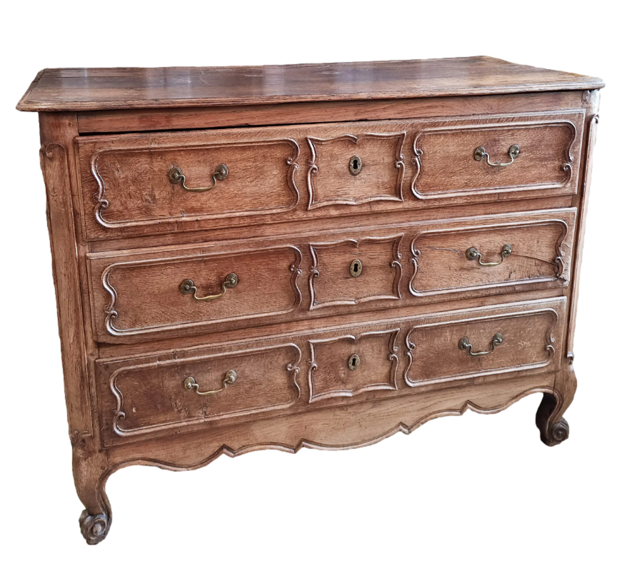 French Provincial Oak 18th Century Commode