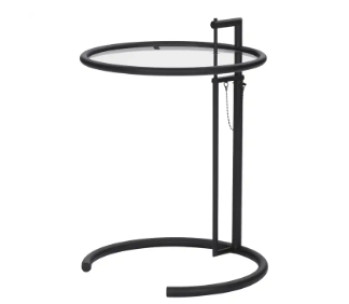 Adjustable Table E1027 in Black by Eileen Gray