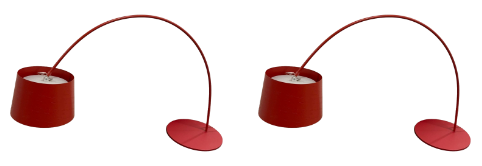 Pair of Red Twiggy TABLE Lamps