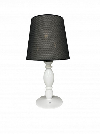 Clasica 10 Table Lamp White With Black Shade