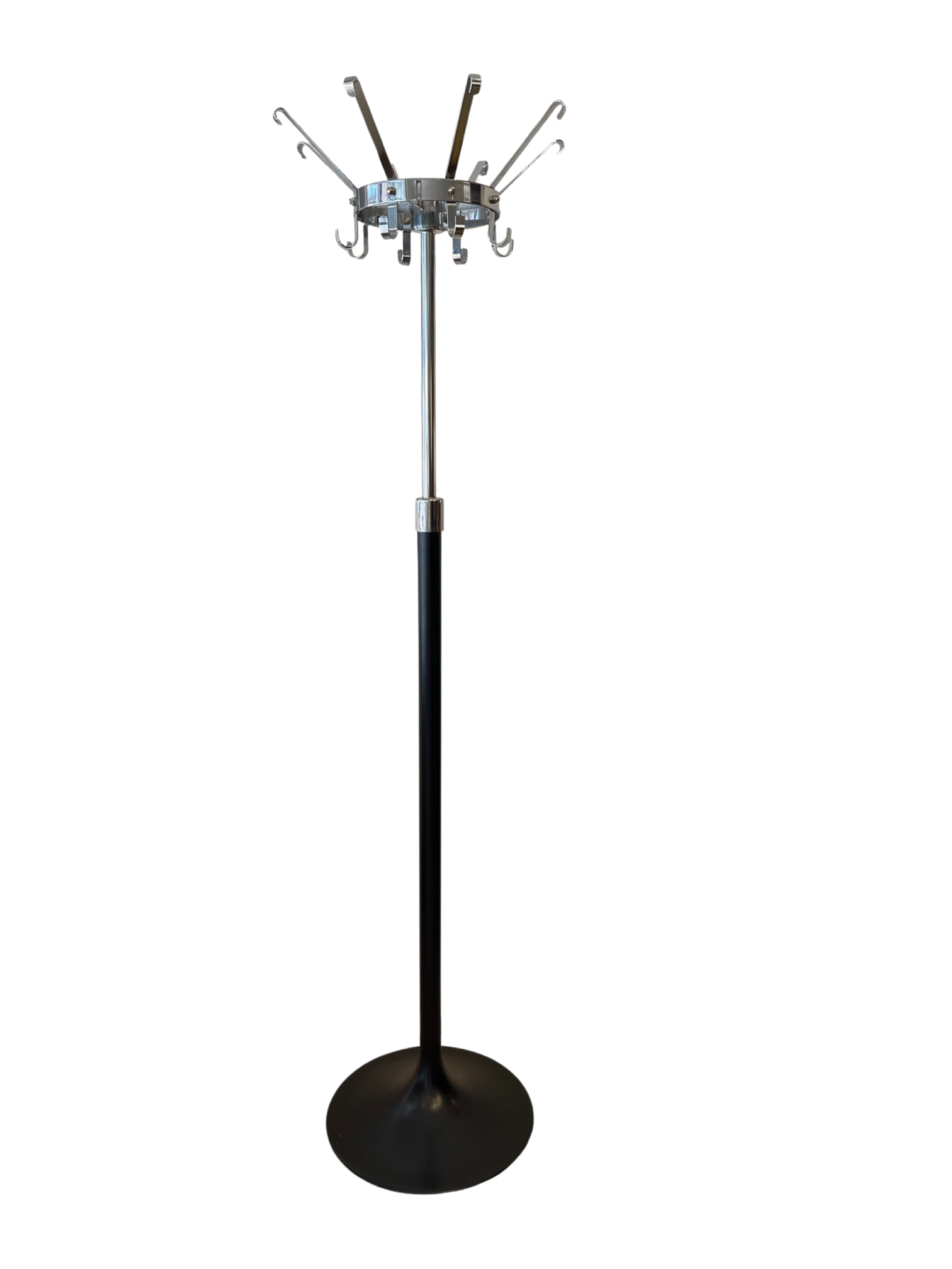 Mid Century Chrome and Metal Coat Stand