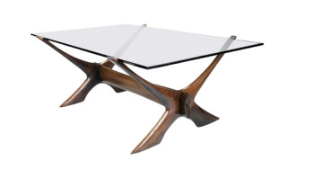 Glass Top Coffee Table by Illum Wikellso