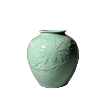 Carved Celadon Vase