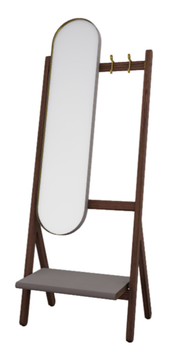Ren Standing Mirror With Hangers