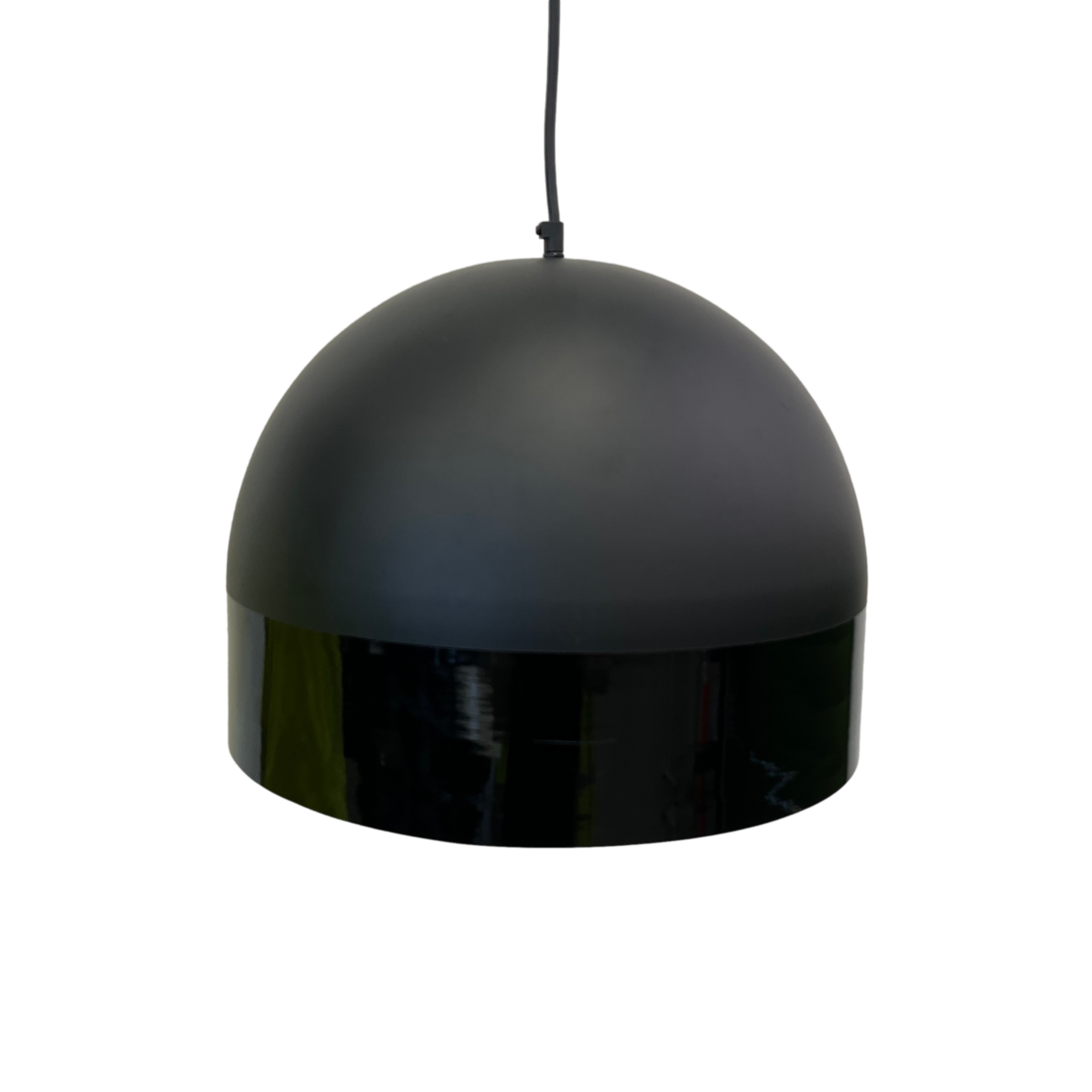 Round Black Metal Pendant Light