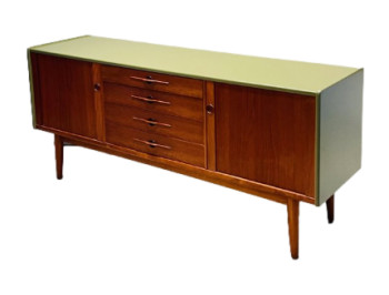 Danish Teak Tambour Door Sideboard