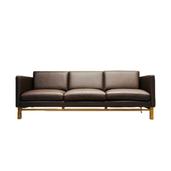 Brown Leather Danish Sofa