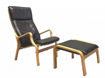 Danish Lounge Chair And Footstool