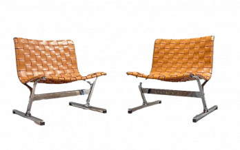 Pair of PLR1 Luar Chairs by Ross Littell