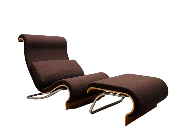 Aurora Chair and Ottoman by Jorn Utzon