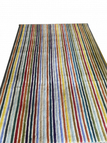Striped Hand Tufted Wool Rug
