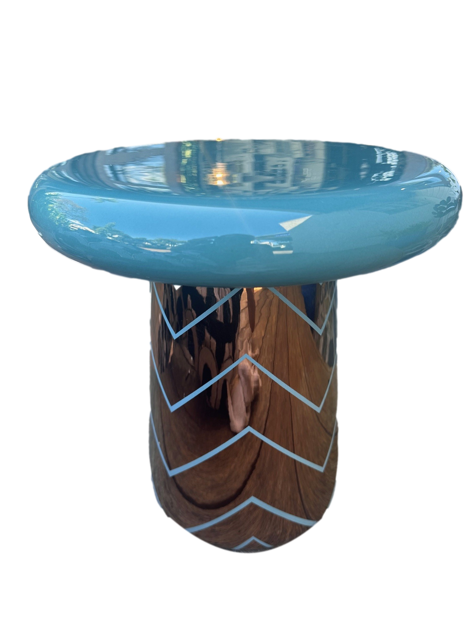 Small Copper and Teal T Table by Jaime Hayon