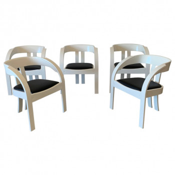 Set of 5 Model Elisa Dining Chairs by Giovanni Battista Bassi, 1964