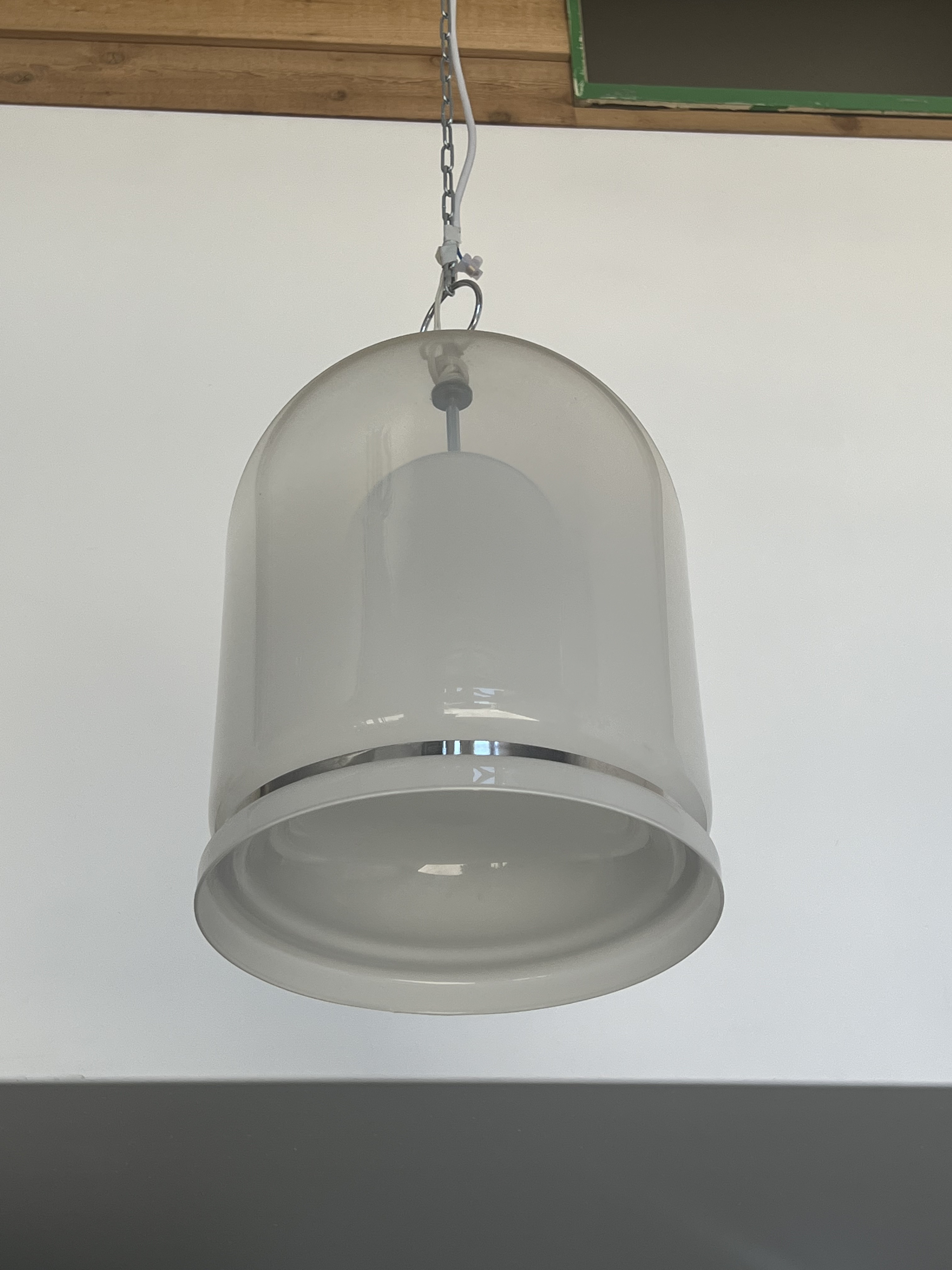 Large glass deals bell pendant light