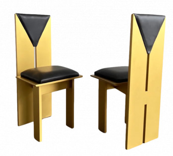 Pair of Italian Art Deco Dining Chairs