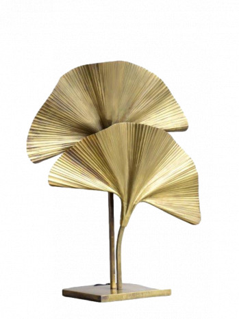 Ginkgo Leaf Brass Table Lamp