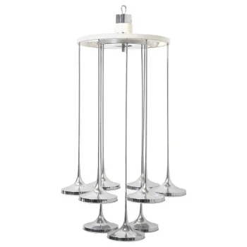 Space Age Chrome Italian Chandelier, 1970