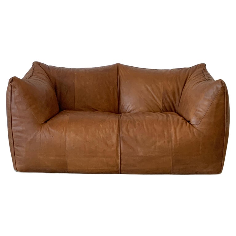 Leather Le Bambole 2 Seater Sofa by Mario Bellini 1970s