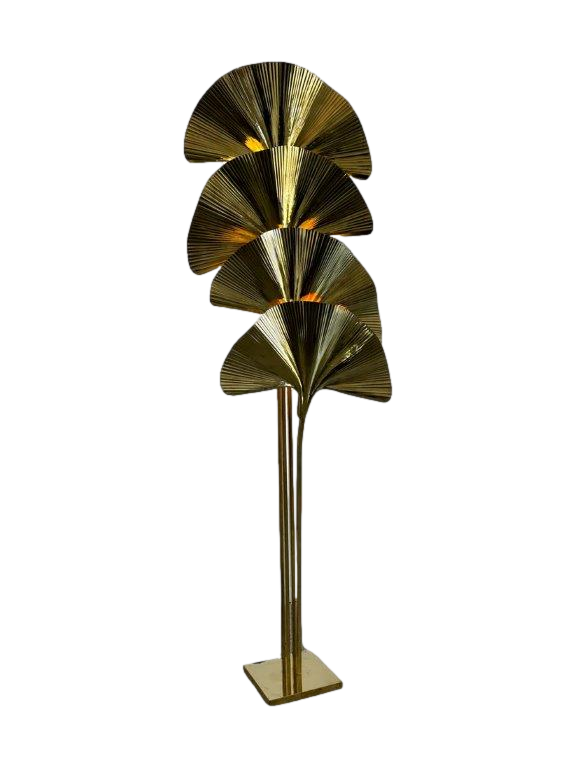 Gingko Brass Floor Lamp