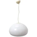 White Opaline Glass Italian Pendant Lamp by Achille and Pier Giacomo Castiglioni