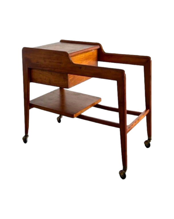 Italian Teak Bar Trolley