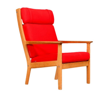 High Back Lounge Chair by Hans Wegner