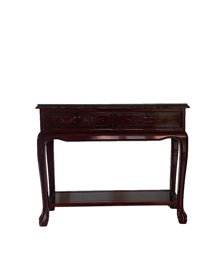 Solid Dark Cherry Rosewood Console Table