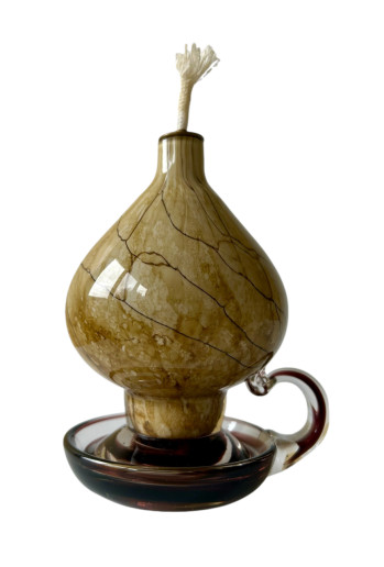 Beige Glass Jellyfish Oil Lamp