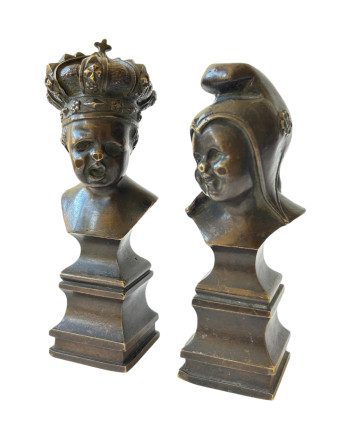 Laughing Jean and Weeping Jean Sculptures