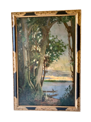 Natives in Coastal Landscape Painting