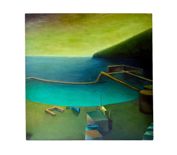 Deep Blue Pool Painting