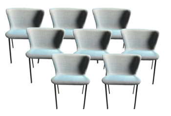 Set of 8 La Pipe Dining Chairs