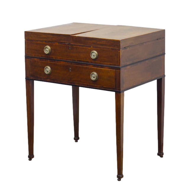 Gentlemans Mahogany Beau Brummell Dressing Table