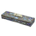Brass Box With Jade Handle and Enamel Detail