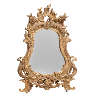 19th Century Gilt Gesso Neo Rococo Mirror