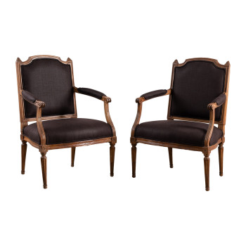 Pair of French Transition Period Armchairs