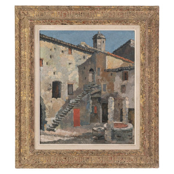 Popes Court in Villeneuve les Avignon Painting