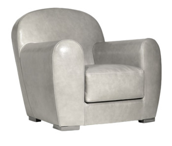 Special Edition Distressed Leather Amburgo Baby Armchair by Paola Navone