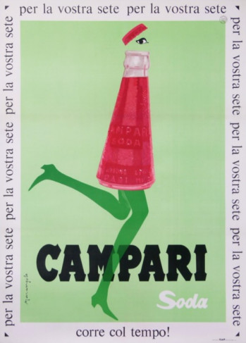 Campari Soda Corre Con Tempo Oversized Poster