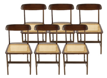 Set of Six Lucio Costa Dining Chairs by Sergio Rodrigues