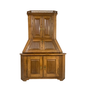 Solid Oak Corner Cabinet
