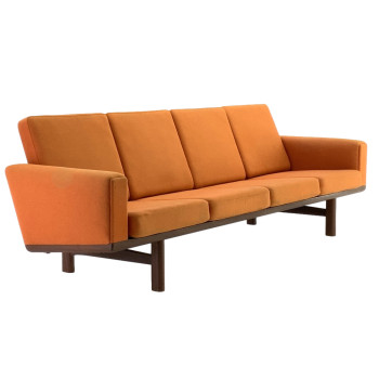 Hans Wegner GE236 4 Seater Afromosia Sofa