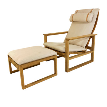 Borge Mogensen Sleigh Sled Chair And Footstool