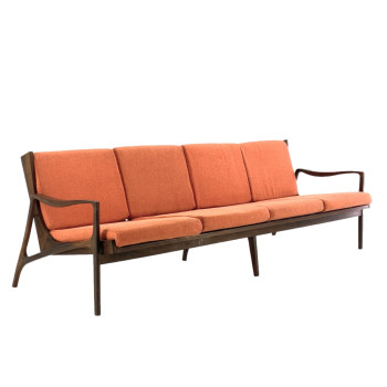 4 Seat Brazilian Rosewood Sofa