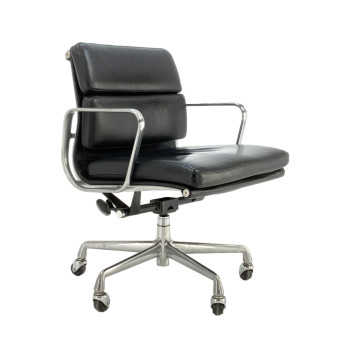 Eames Black Low Back Soft Pad Chair